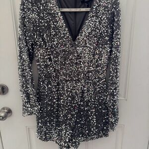 Forever 21 Silver Sequin Jacket